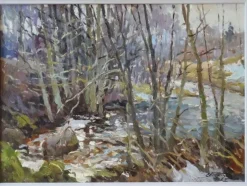 Pamono Edgars Vinters, Early Autumn, 1990, Oil on Cardboard> Impressionist