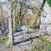 Pamono Edgars Vinters, Sunny Alley, 1971, Oil on Board> Impressionist