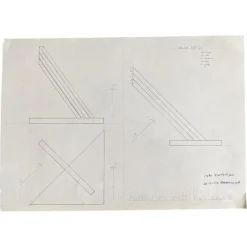 Sale Pamono Edival Ramosa, Multicolor Floor Lamp Project, 1973, Pencil Drawing on Paper