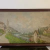 Pamono Edoardo Togni, Mountain View, 1920s, Oil on Canvas, Framed