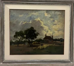 Outlet Pamono Edouard Chappel, Vers La Bergerie, 1890, Oil