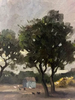 Outlet Pamono Edouard Chappel, Vers La Bergerie, 1890, Oil