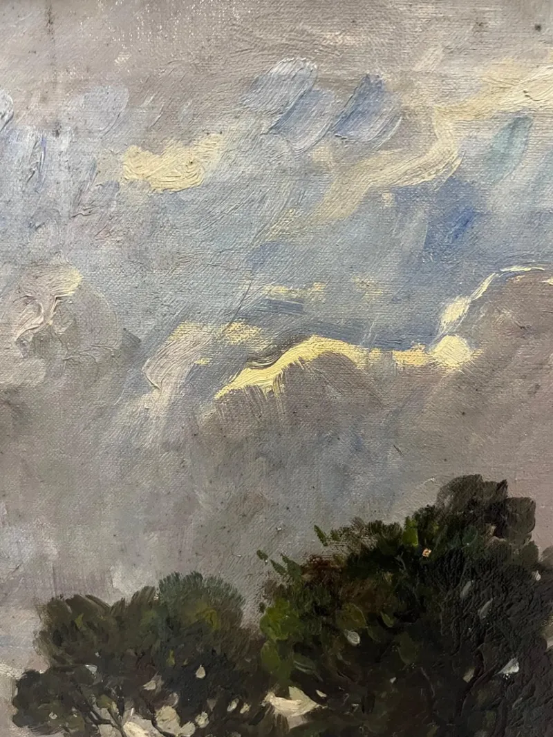 Outlet Pamono Edouard Chappel, Vers La Bergerie, 1890, Oil
