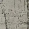 Pamono Edouard Manet, Mrs. Manet in the Garden, Lithograph