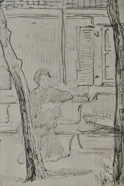 Pamono Edouard Manet, Mrs. Manet in the Garden, Lithograph