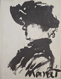 Pamono Edouard Manet, Woman's Head, Lithograph> Impressionist