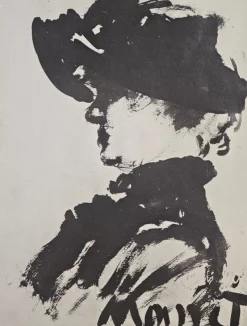 Pamono Edouard Manet, Woman's Head, Lithograph><noscript><img width=