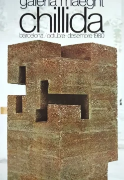 Pamono Eduardo Chillida for Galería Maeght Barcelona Exhibition Poster, 1980s> Posters