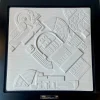 Best Pamono Eduardo Paolozzi, Abstract Architectural Limited Wall Plaque, 1978, Bisque