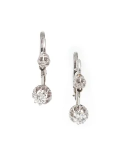 New Pamono Edwardian 0.40 Ct Diamond Earrings, Set of 2