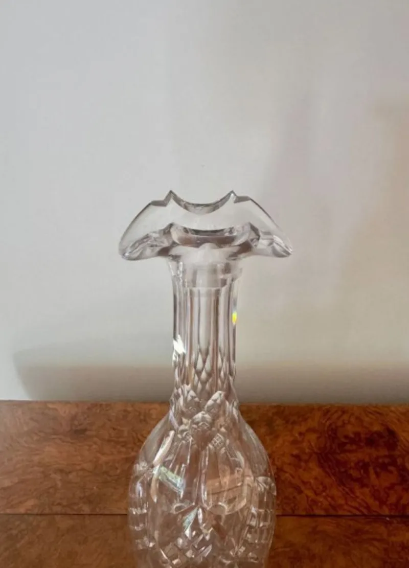 Pamono Edwardian Cut Glass Decanters, 1900s, Set of 3> Glassware