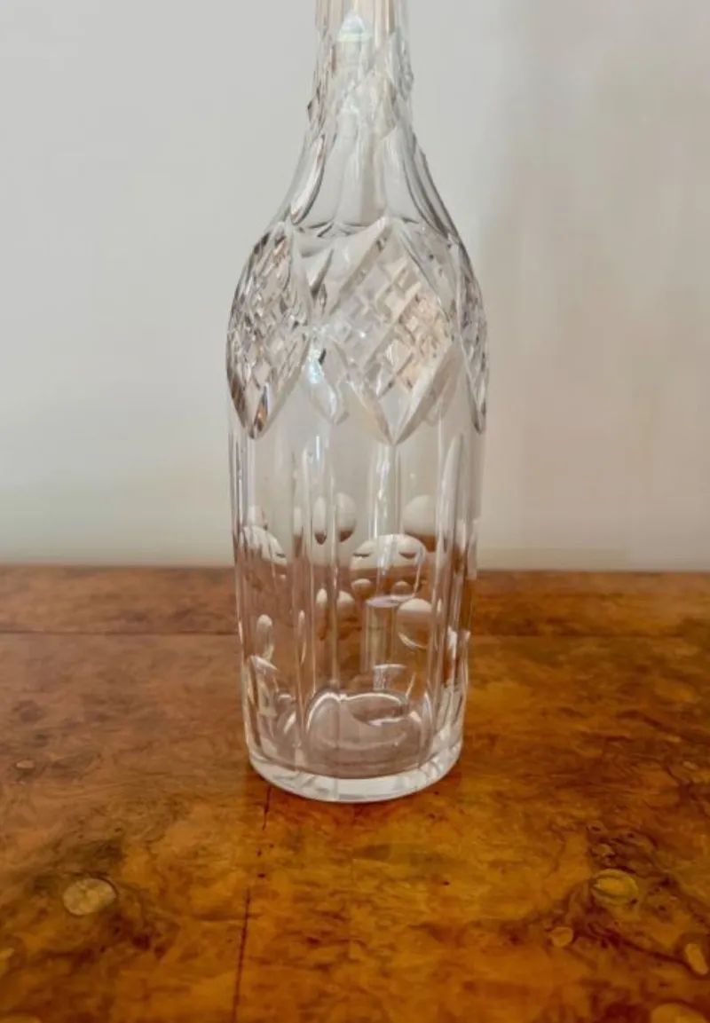 Pamono Edwardian Cut Glass Decanters, 1900s, Set of 3> Glassware