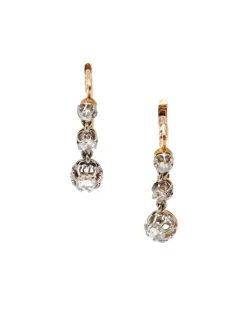 Outlet Pamono Edwardian Diamond Earrings, Set of 2