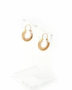 Online Pamono Edwardian Gold Hoop Earrings, Set of 2