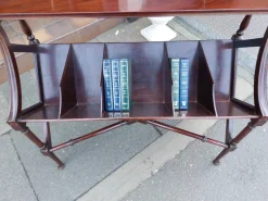 Pamono Edwardian Mahogany Library Book Trough><noscript><img width=