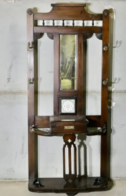 Pamono Edwardian Mirrored Hall Stand, 1890s><noscript><img width=