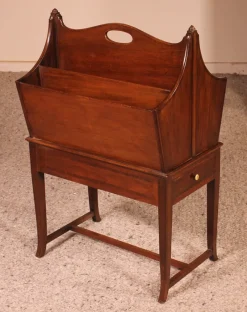Pamono Edwardian Newspaper Rack in Mahogany><noscript><img width=