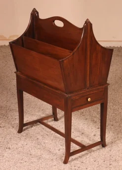 Pamono Edwardian Newspaper Rack in Mahogany><noscript><img width=