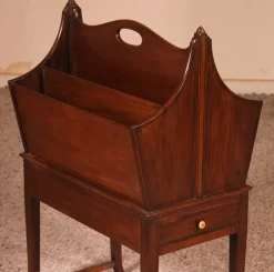 Pamono Edwardian Newspaper Rack in Mahogany><noscript><img width=