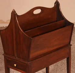 Pamono Edwardian Newspaper Rack in Mahogany><noscript><img width=