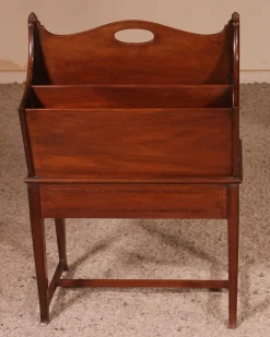 Pamono Edwardian Newspaper Rack in Mahogany><noscript><img width=