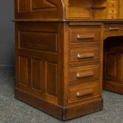 New Pamono Edwardian Oak Roll Top Desk