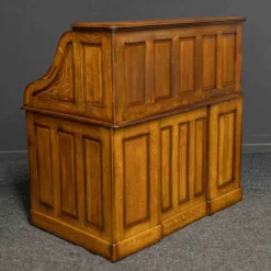 Pamono Edwardian Oak Roll Top Desk><noscript><img width=