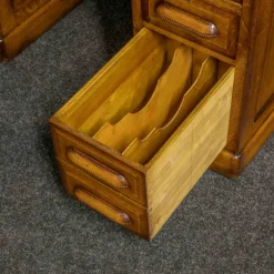 Pamono Edwardian Oak Roll Top Desk><noscript><img width=