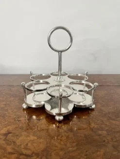 Sale Pamono Edwardian Silver Plated Cruet Set, 1900s, Set of 7