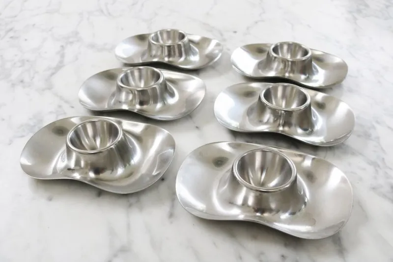 Pamono Egg Cups by Wilhelm Wagenfeld for WMF, 1950s, Set of 6> Dinnerware Accessories