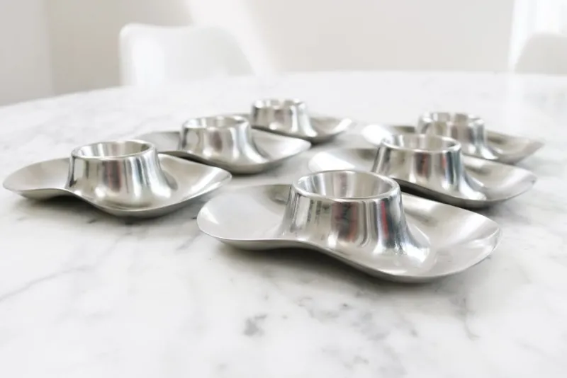 Pamono Egg Cups by Wilhelm Wagenfeld for WMF, 1950s, Set of 6> Dinnerware Accessories