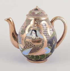 Pamono Egoist Tea Set Consisting of a Teapot, Sugar Bowl, Creamer, Cup from Satsuma, Japan, Set of 4> Coffee & Tea Service