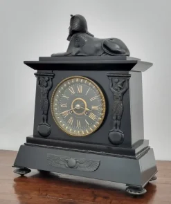 Pamono Egyptian Revival Mantel Clock by D. Munsey of Cambridge><noscript><img width=