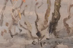 Pamono Einar Krüger, Post Impressionist Swedish Snowscape, Mid-20th Century, Oil on Board, Framed><noscript><img width=