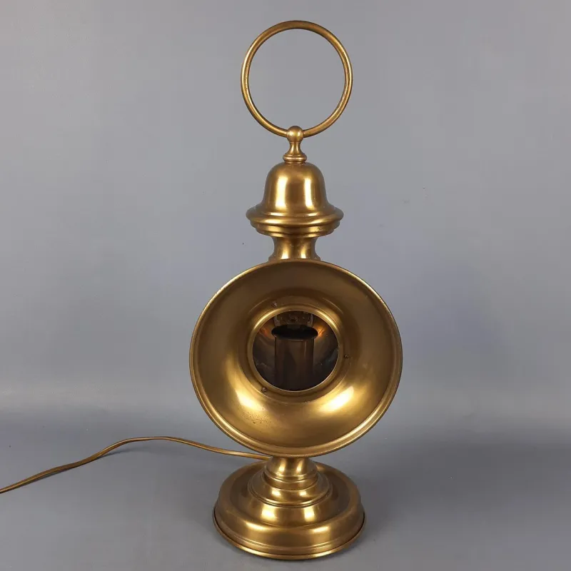 Pamono Electric Car Headlight Style Table Lamp in Brass, 1950s> Table Lamps