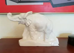 Clearance Pamono Elephant Sculpture by Emaux de Louvière