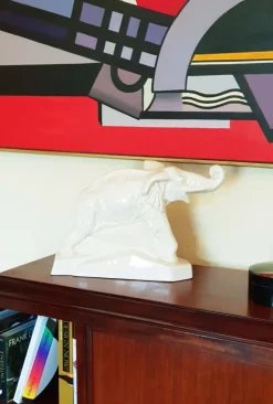 Clearance Pamono Elephant Sculpture by Emaux de Louvière