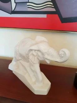 Clearance Pamono Elephant Sculpture by Emaux de Louvière
