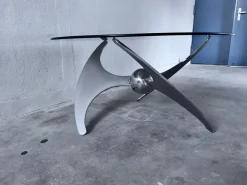 Pamono Elica Coffee Table by L. Campanini, 1970s><noscript><img width=