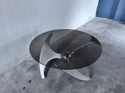 Pamono Elica Coffee Table by L. Campanini, 1970s><noscript><img width=