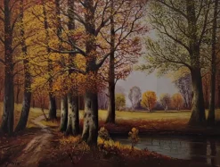 New Pamono Elie Janin, Campagne Genevoise, Oil on Canvas