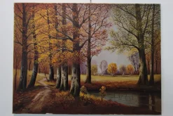 New Pamono Elie Janin, Campagne Genevoise, Oil on Canvas