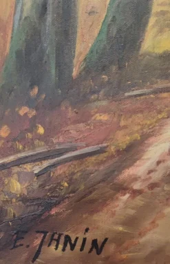 New Pamono Elie Janin, Campagne Genevoise, Oil on Canvas