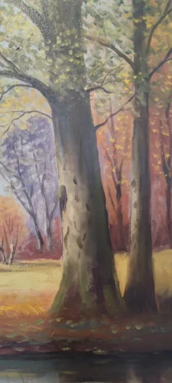 New Pamono Elie Janin, Campagne Genevoise, Oil on Canvas