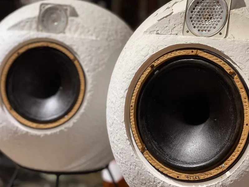 Online Pamono Elipson BS 404 Speakers in Sculptural Fiberglass, France, 1960s, Set of 2