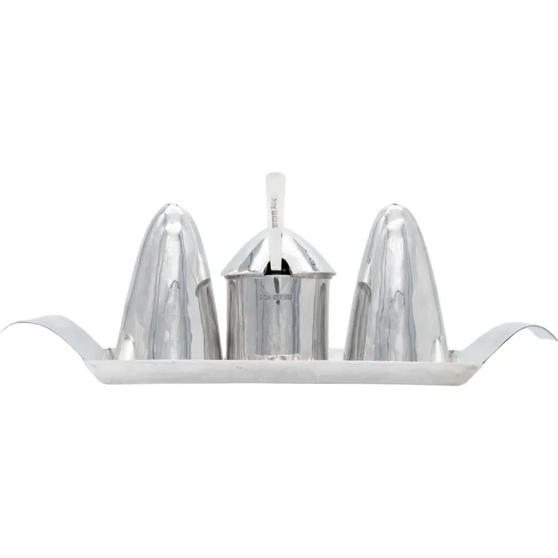 Online Pamono Elizabeth II Modernist Sterling Silver Cruet Set, Birmingham, 1965, Set of 5