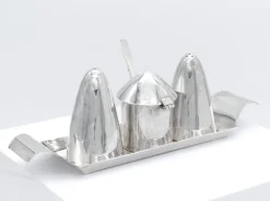 Online Pamono Elizabeth II Modernist Sterling Silver Cruet Set, Birmingham, 1965, Set of 5