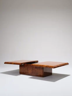 Pamono Elm Burr Bar Coffee Table, 1970s> Coffee & Side Tables