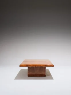 Pamono Elm Burr Bar Coffee Table, 1970s><noscript><img width=