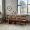 Pamono Elm Chairs in the style of Maison Regain, 1980s, Set of 4> Side Chairs & Dining Chairs